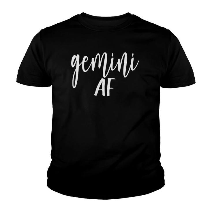 Womens Gemini Af Horoscope Zodiac Astrology Sign Youth T-shirt