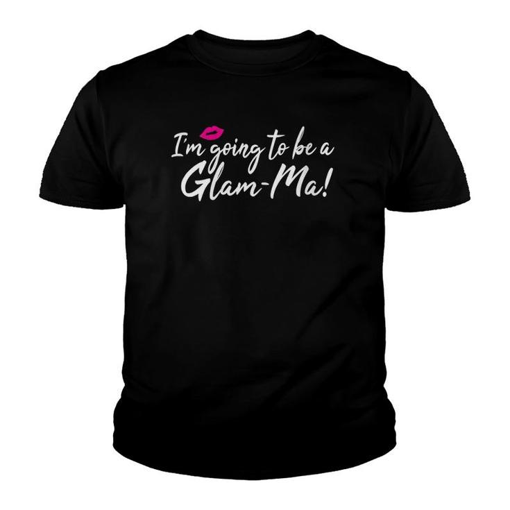 Womens Glam-Ma New Grandmother Youth T-shirt