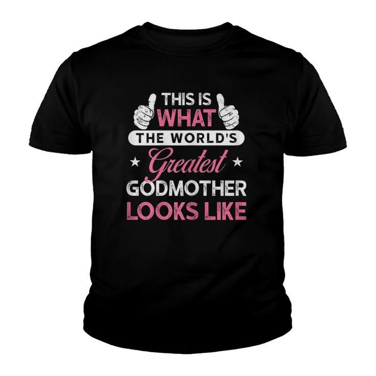 Womens Godmother  Gift World's Greatest Godmother Youth T-shirt