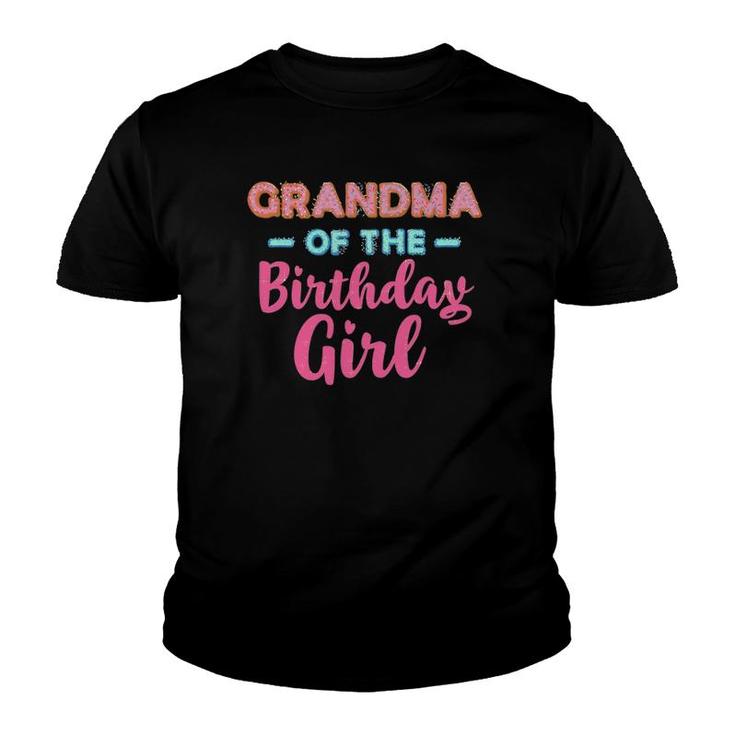 Womens Grandma Of The Birthday Girl Donut Lover Grandma Cute Cool Youth T-shirt