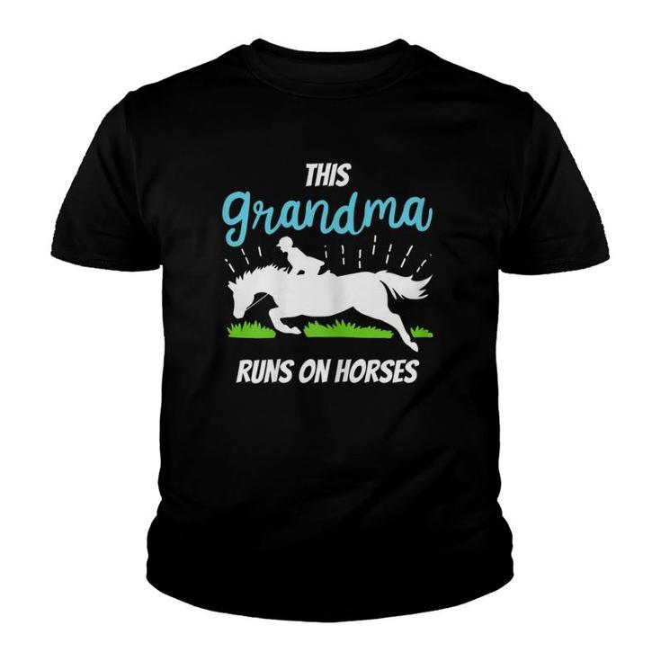 Womens Horse Riding Grandma Gift Funny Horse Lovers Grandmother Youth T-shirt