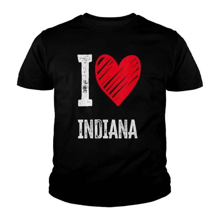 Womens I Love Indiana I Heart Indiana Tee Usa For In Lovers  Youth T-shirt
