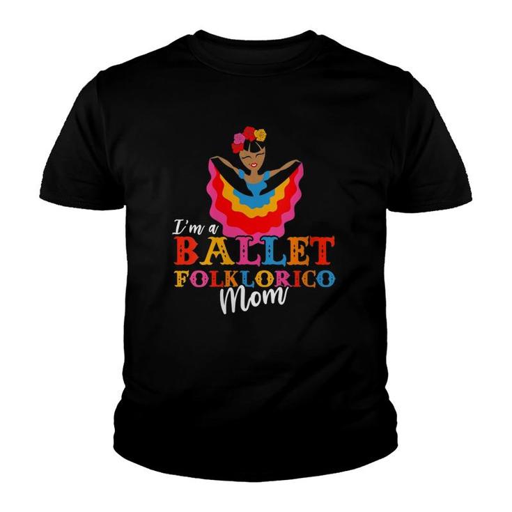 Womens I'm A Ballet Folklorico Mom Dance V-Neck Youth T-shirt