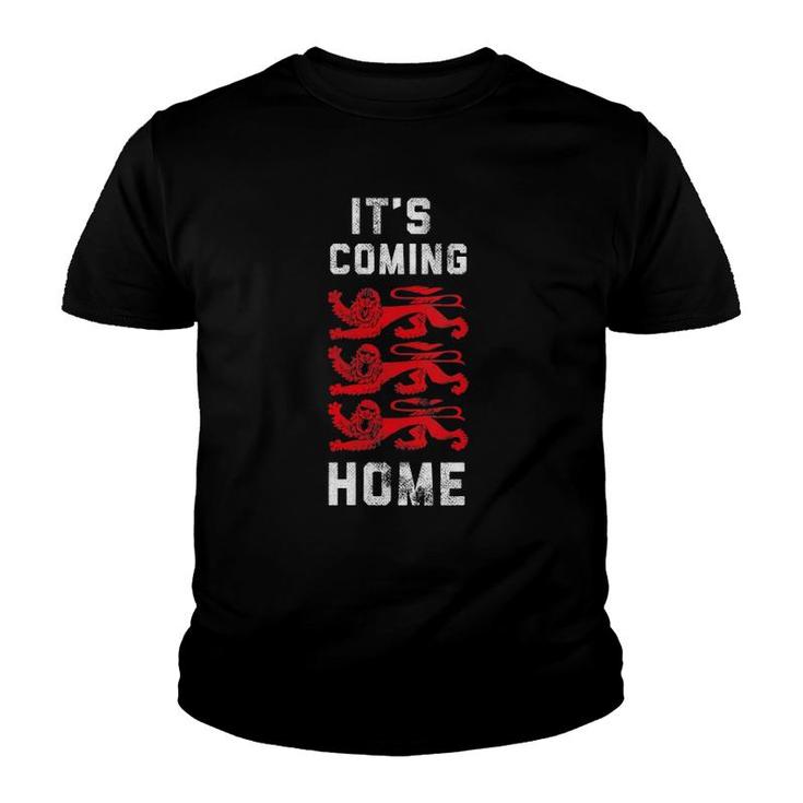 Womens It's Coming Home England Three Heraldic Lions V-Neck Youth T-shirt