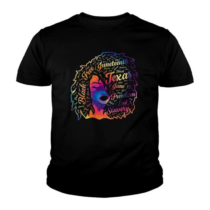 Womens Juneteenth Freedom Day Black African American June 19Th 1865 V-Neck Youth T-shirt