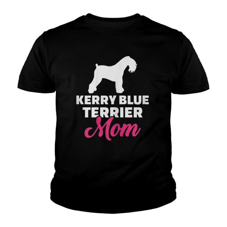 Womens Kerry Blue Terrier Mom Youth T-shirt
