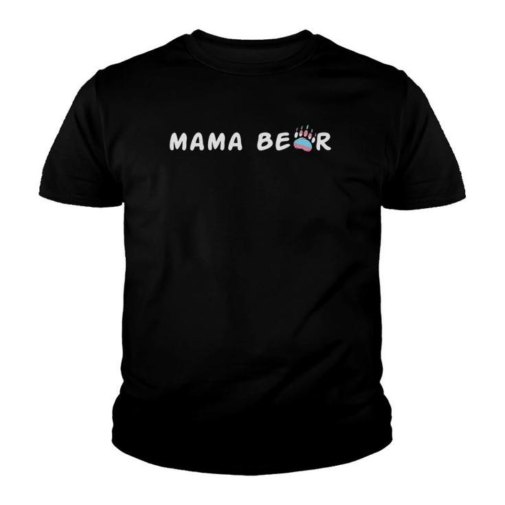 Womens Lgbt Mom Mama Bear Mothers Transgender Pride Rainbow Youth T-shirt