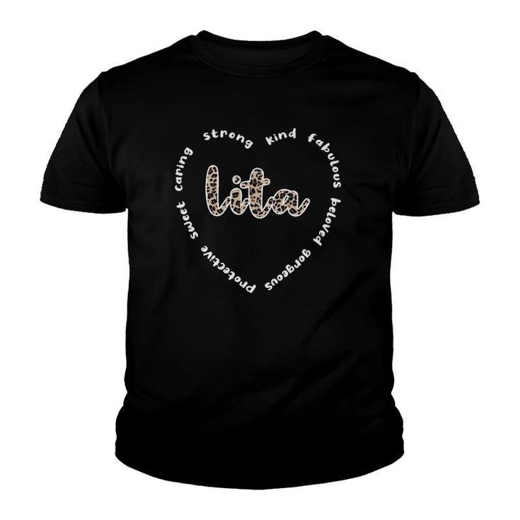 Womens Lita Heart Lita Grandmother Appreciation Lita Grandma Youth T-shirt