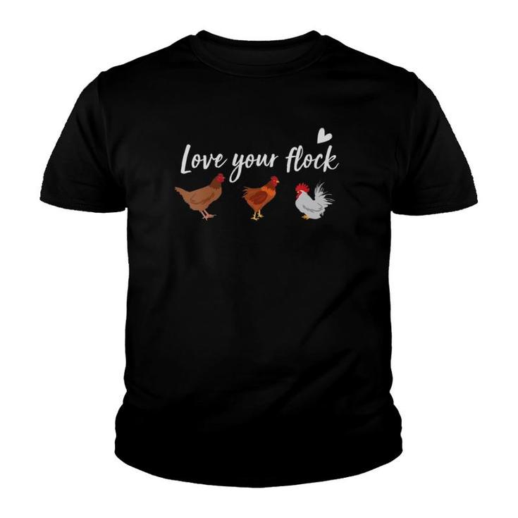Womens Love Your Flock Mom Design - Mother Hen Youth T-shirt