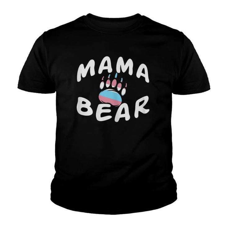 Womens Mama Bear Lgbtq Trans Cute Transgender Gifts Youth T-shirt