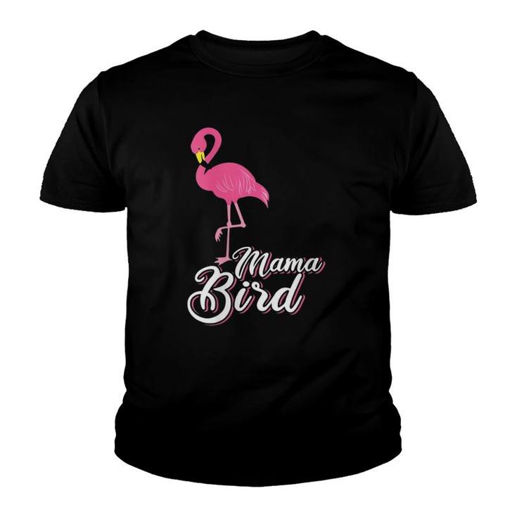 Womens Mama Bird Tee Novelty Flamingo Lover Gift Idea For Women Youth T-shirt