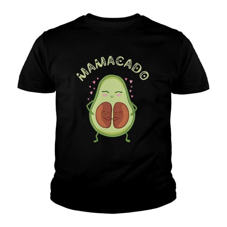 Womens Mamacado Twin Birth Pregnancy Mom Pregnant Mama Avocado Youth T-shirt
