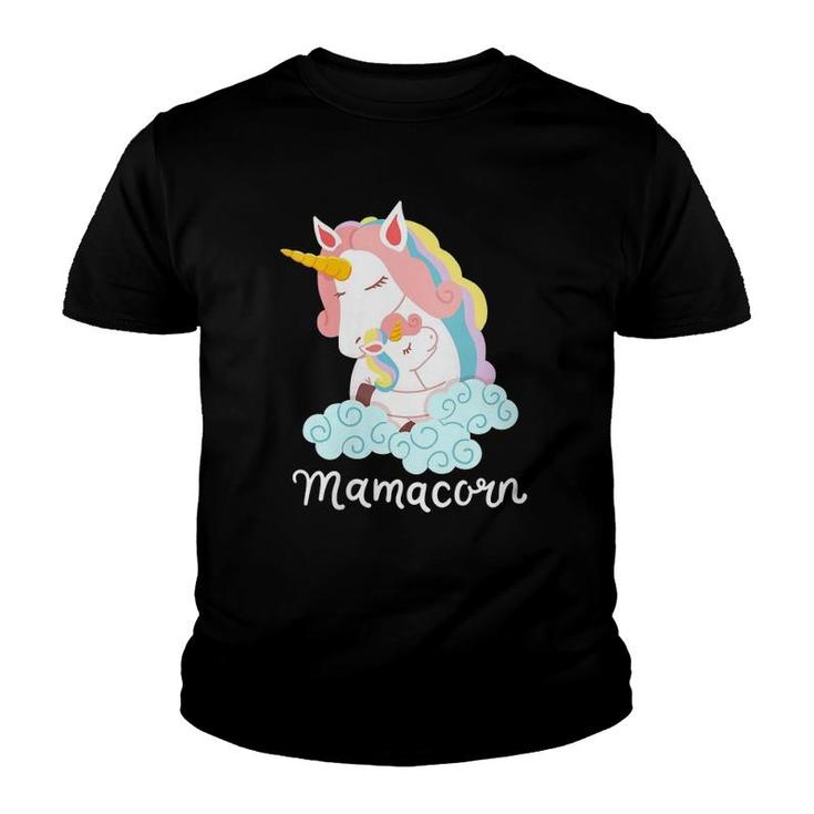 Womens Mamacorn Adorable Unicorn Mom Magical Mother's Day Costume Youth T-shirt