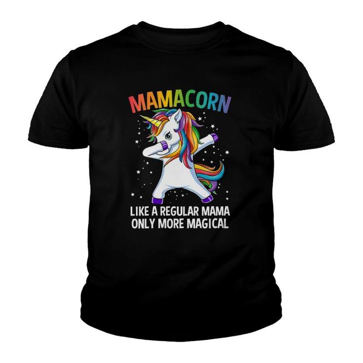 Womens Mamacorn Dabbing Unicorn Mama Funny Mother's Day  Youth T-shirt
