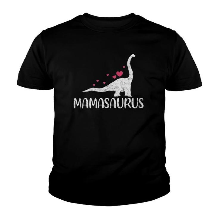 Womens Mamasaurus Dinosaur Mom Funny Rex Saurus Mothers Day Vintage Youth T-shirt