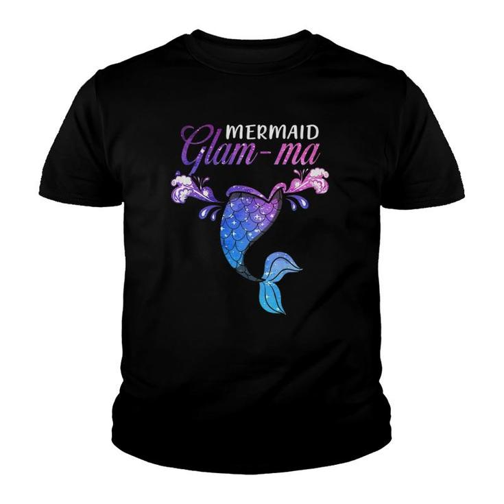 Womens Mermaid Glam-Ma Mermaid Birthday Party Mother's Day Youth T-shirt