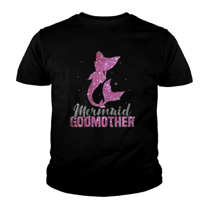Womens Mermaid Godmother Birthday Party Gift Youth T-shirt