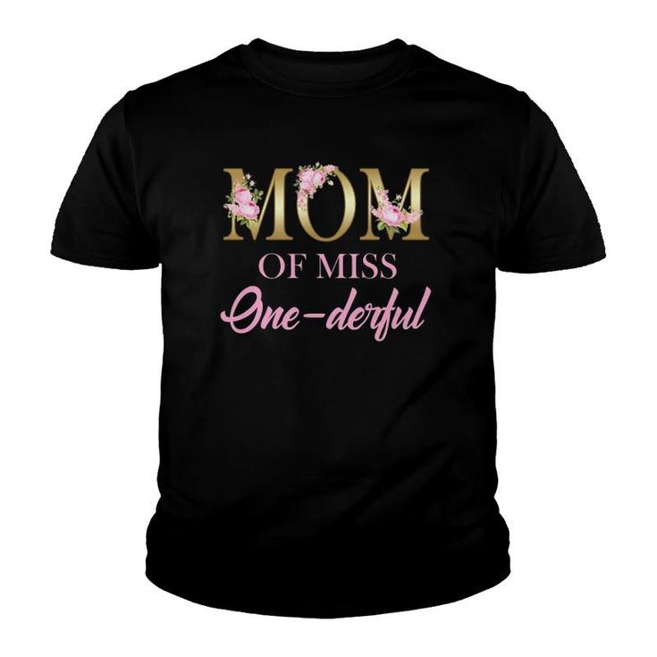 Womens Mom Of Miss Onederful 1St Birthday First One-Derful Youth T-shirt