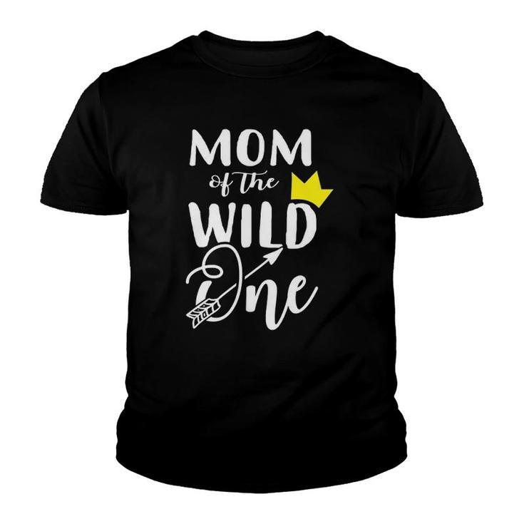 Womens Mom Of The Wild One Mother Couples Youth T-shirt