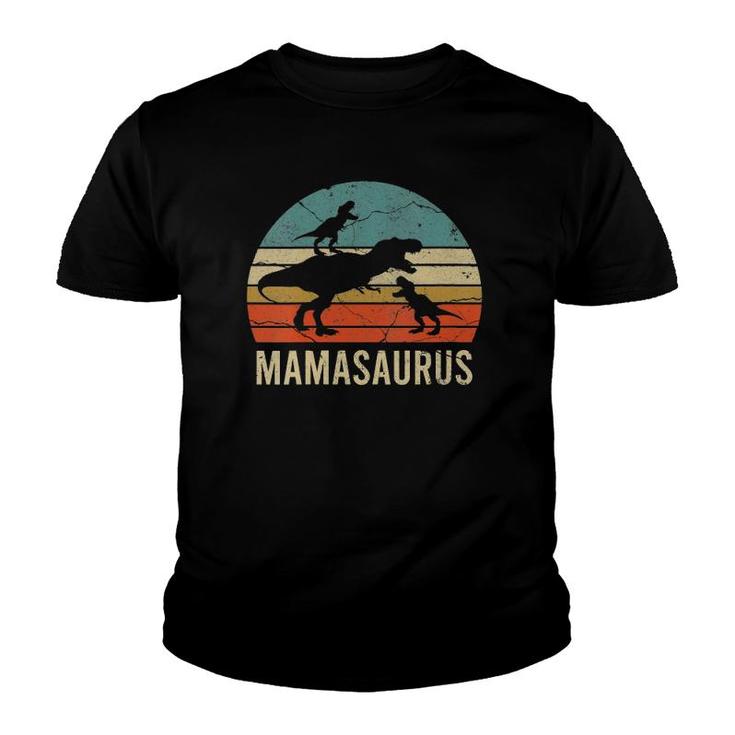 Womens Mommy Mom Mama Dinosaur Funny 2 Two Kid Mamasaurus 2020 Gift  Youth T-shirt