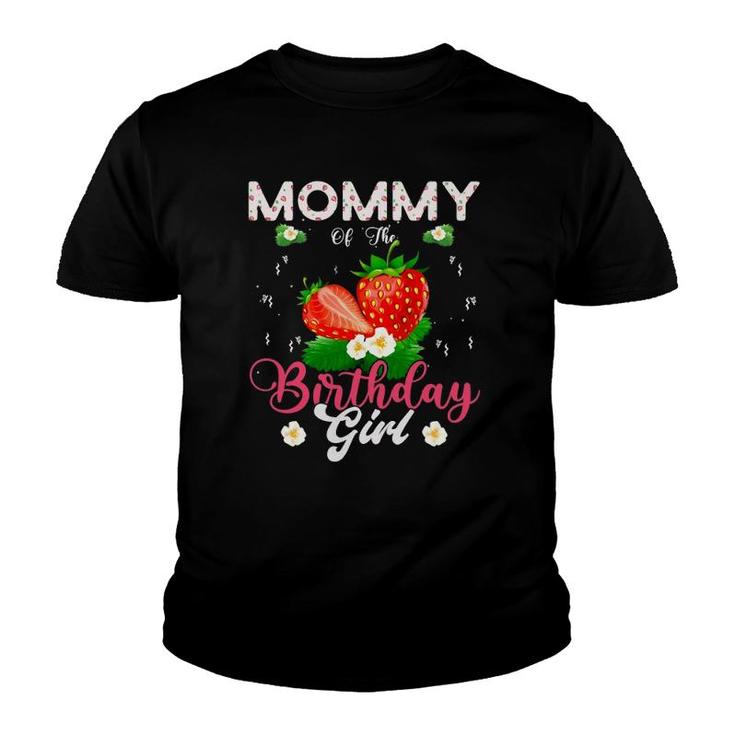 Womens Mommy Of The Birthday Girls Strawberry Theme Sweet Party Youth T-shirt