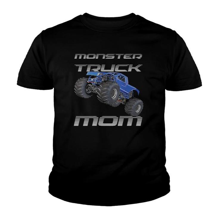 Womens Monster Truck Momfor Mothers V-Neck Youth T-shirt