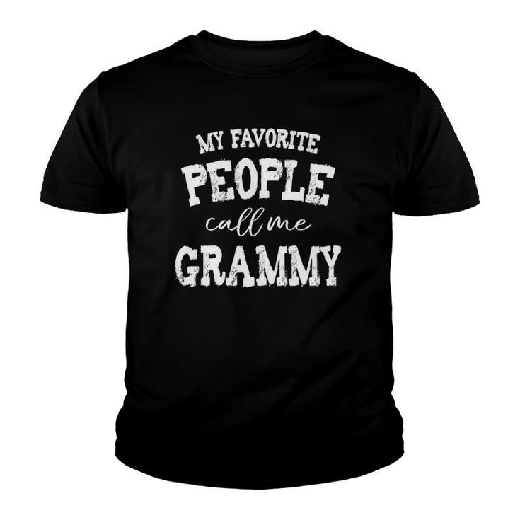Womens My Favorite Call Me Grammy Grandma Christmas Mother's Day Youth T-shirt