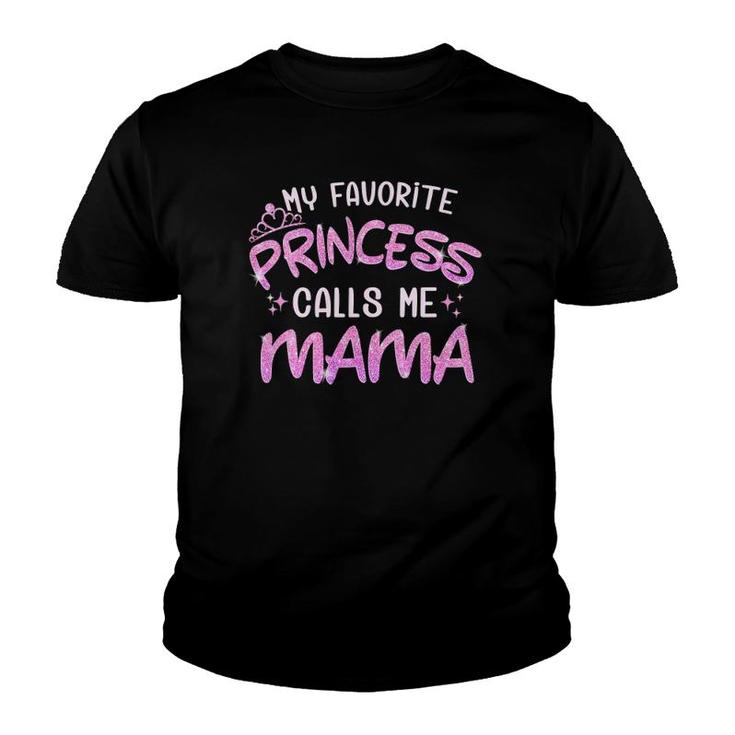 Womens My Favorite Princess Calls Me Mama V-Neck Youth T-shirt
