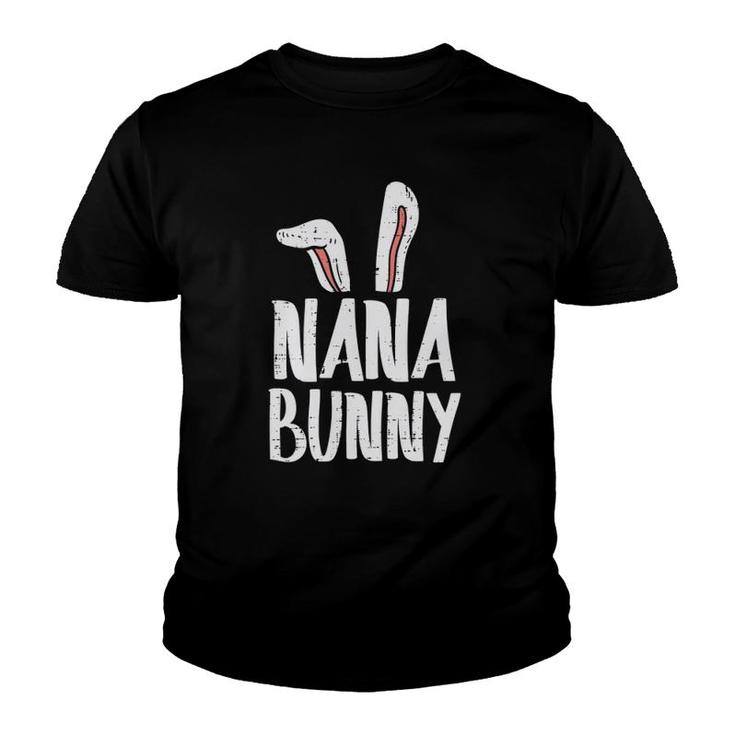 Womens Nana Bunny Ears Cute Easter Family Matching Grandma Women Youth T-shirt