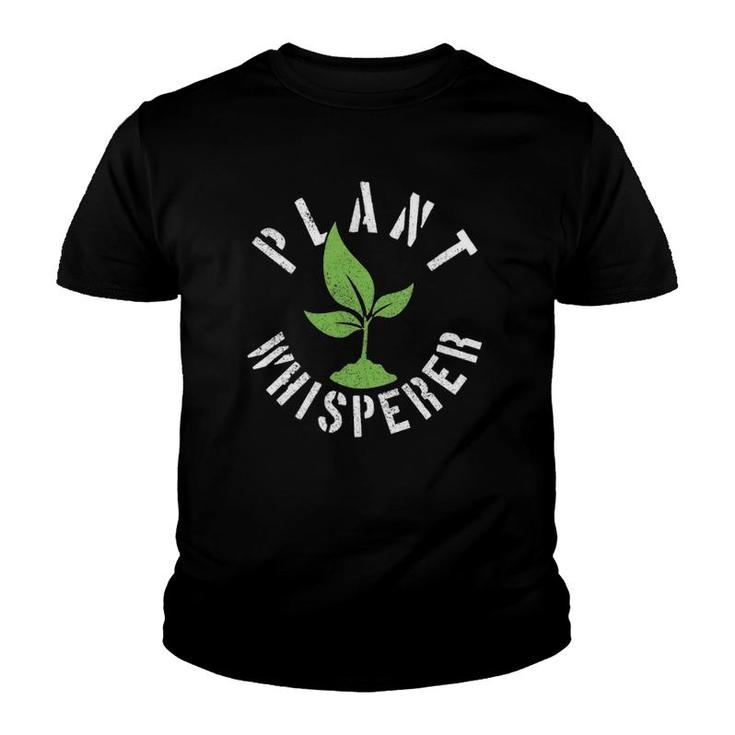 Womens Plant Whisperer Gardening Funny Vegetable Gardener Gift V-Neck Youth T-shirt
