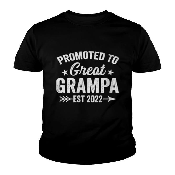 Womens Promoted To Great Grampa 2022 Father Day New Grandpa  Youth T-shirt