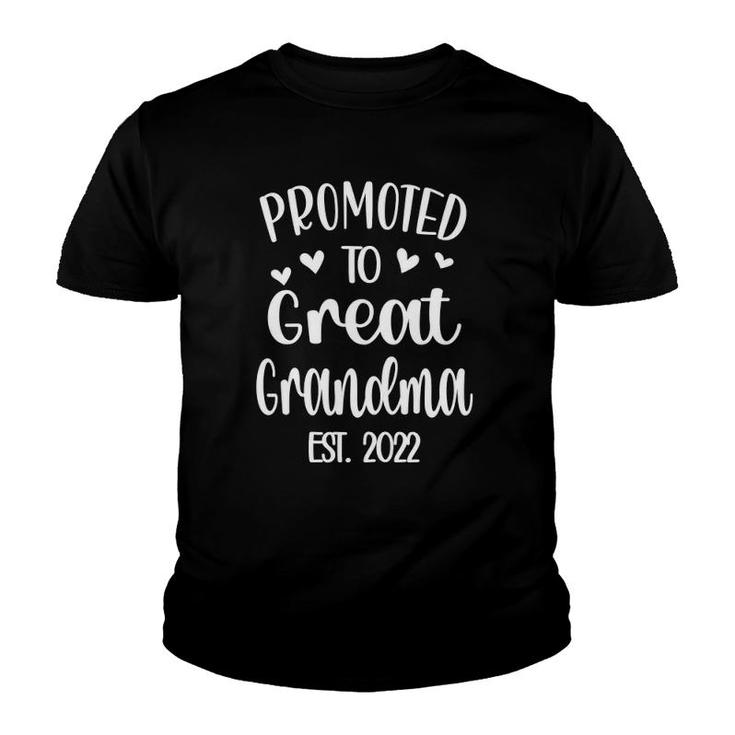 Womens Promoted To Great Grandma Est 2022 New Great Grandma Youth T-shirt