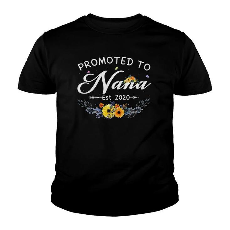 Womens Promoted To Nana Est 2020 Graphic Mother's Day Gifts Youth T-shirt