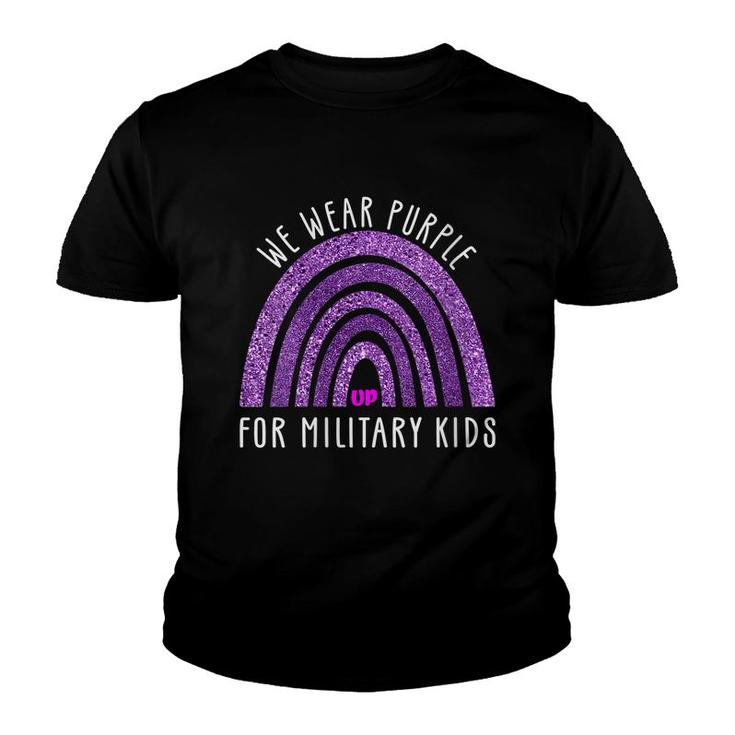 Womens Purple Up For Military Kids - Month Of The Military Child  Youth T-shirt
