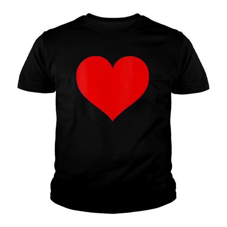 Womens Red Heart  Happy Valentine's Day Youth T-shirt