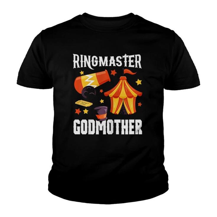 Womens Ringmaster Birthday Party Circus Ring Master Godmother Youth T-shirt