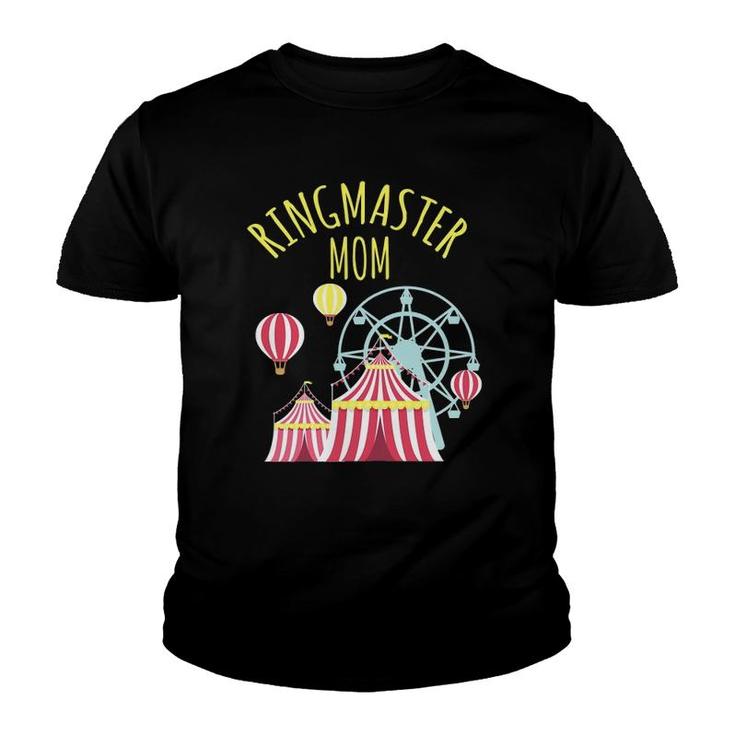 Womens Ringmaster Mom Circus Staff Carnival Tent Themed Birthday Youth T-shirt