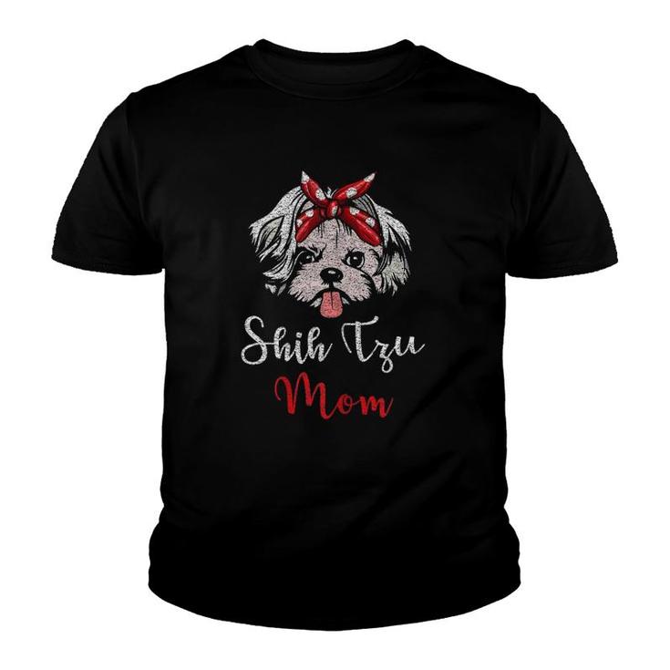 Womens Shih Tzu Mom Tee Mama Mother Dogs Pet Lover Mother's Day Youth T-shirt