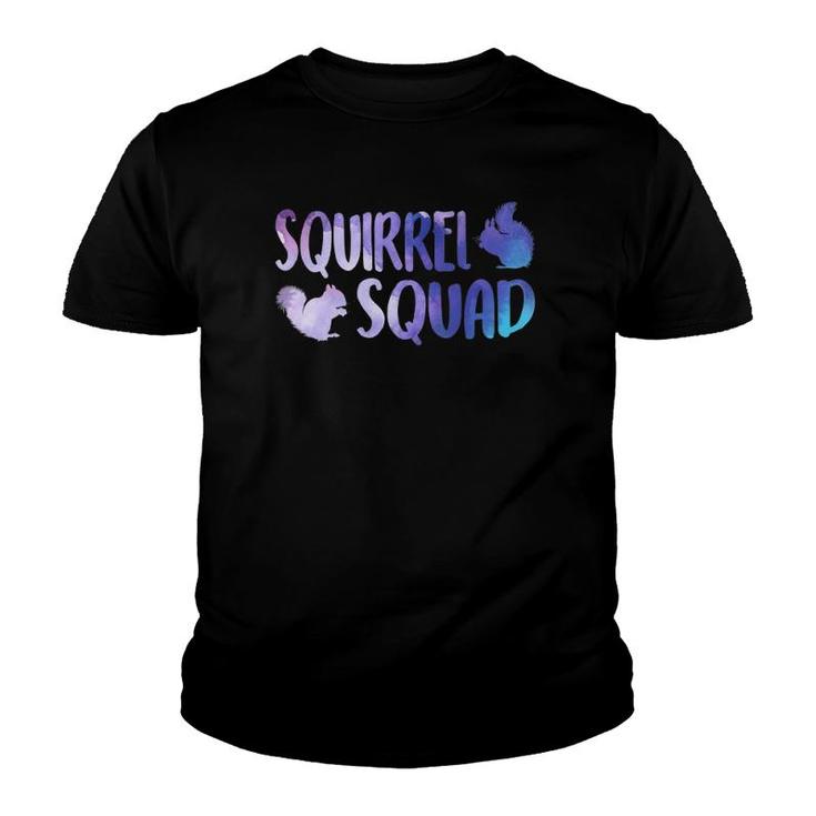 Womens Squirrel Squad Mom Woodland Critter Animal Nuts Nature Women V-Neck Youth T-shirt