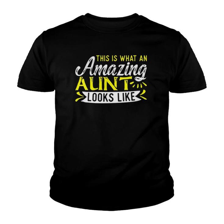 Womens This Is What An Amazing Aunt Looks Like Soon To Be Auntie V-Neck Youth T-shirt