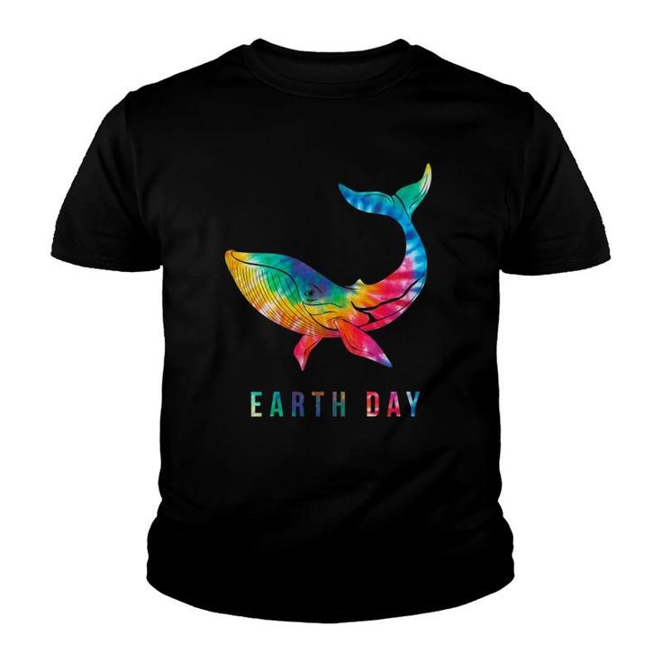 Womens Tie Dye Whale Lover Earth Day 2022 Costume Environmental  Youth T-shirt