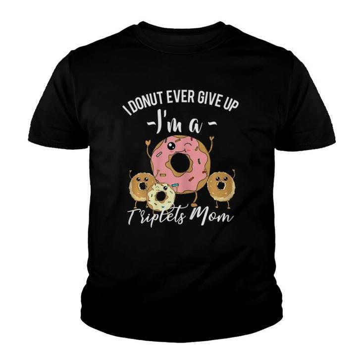 Womens Triplets Mom Mother's Day Mama Of 3 Donut Gift Idea Youth T-shirt