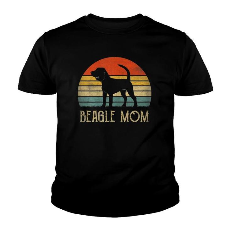 Womens Vintage Beagle Dog Mom Mother Day Gift For Dog Lover Youth T-shirt