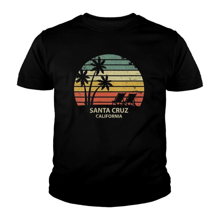 Womens Vintage California Santa Cruz Beach Cool Retro V-Neck Youth T-shirt