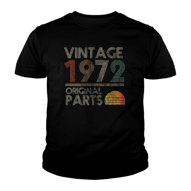 Womens Vintage Original Parts Birthday 1972 49Th Retro Style V-Neck Youth T-shirt