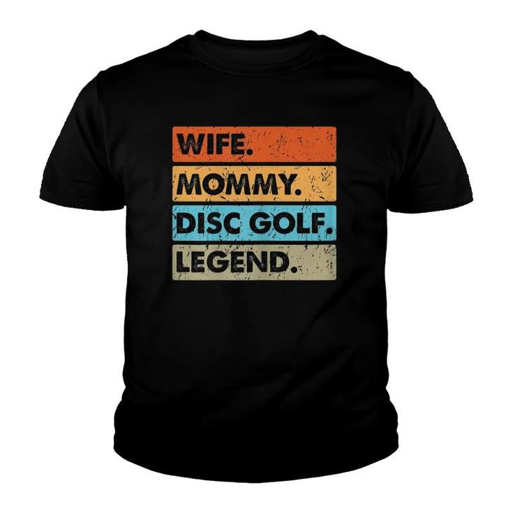 Womens Vintage Wife Mommy Disc Golf Legend Costume Mother's Day Youth T-shirt