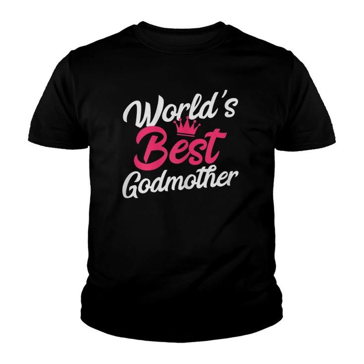 Womens World's Best Godmother Christian Youth T-shirt