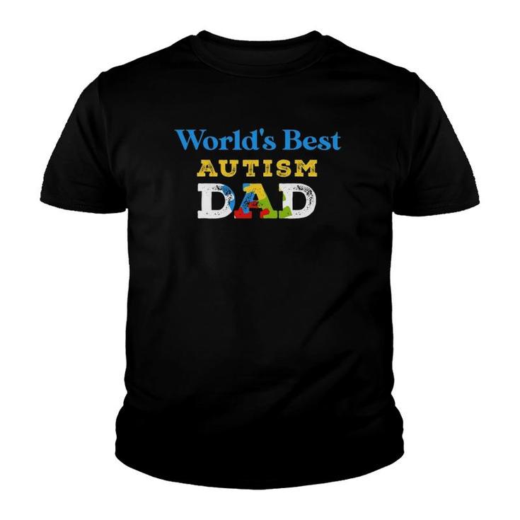 World's Best Autism Dad Cool Dad Autism Youth T-shirt