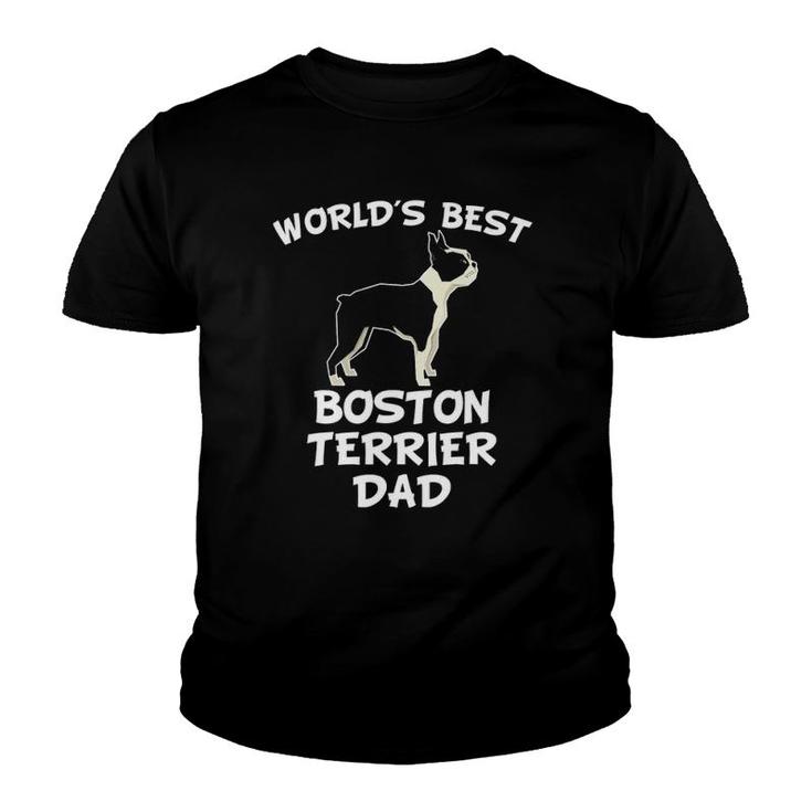 World's Best Boston Terrier Dad Dog Owner Youth T-shirt