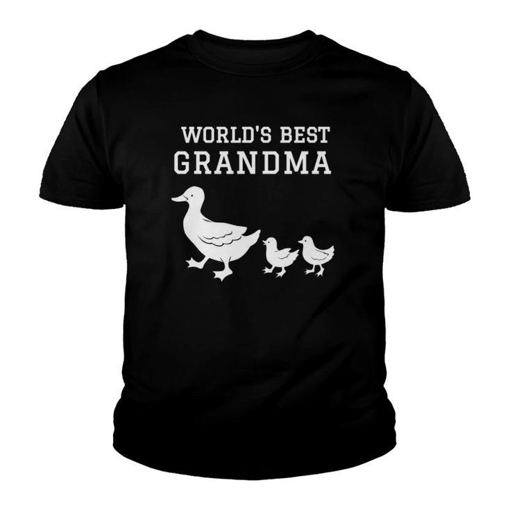 World's Best Grandma Ducklings Grandmother Gifts Youth T-shirt